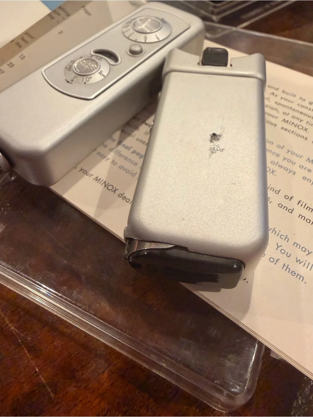 Minox IIIS Spy Subminiature Complan 15/3.5 w/ Flashgun Model A Original w/Manual